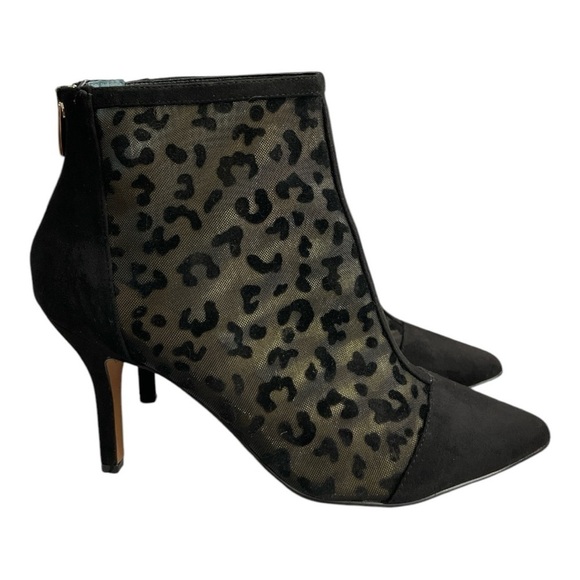 J. Renee Womens Sosian Black Mesh/Suede Heels Shoes 10 Medium - Picture 3 of 9